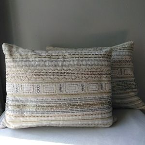 Set of Two Kim Seybert Living Throw Accent Pillows